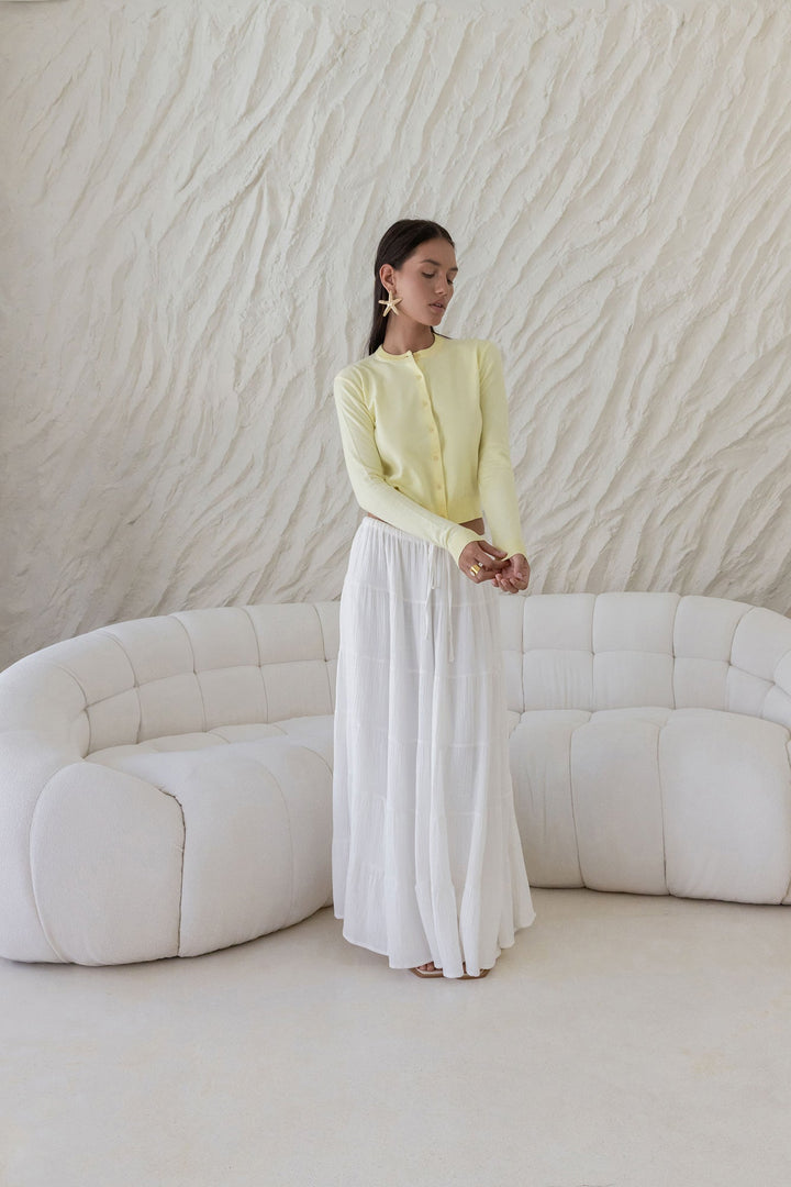 Cardi Season Long Sleeve Cardigan Yellow
