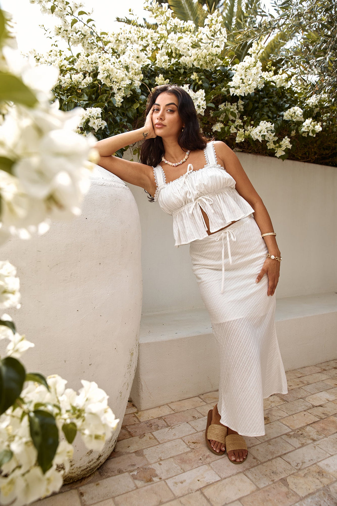 Gypsophila Maxi Skirt White