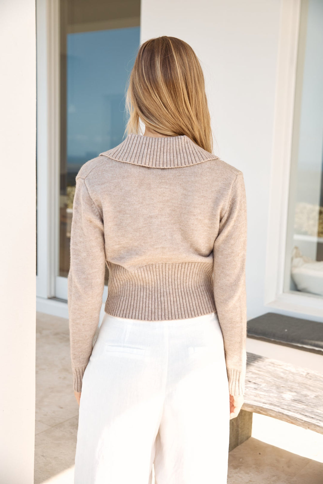 Chai Latte Knit Top Brown