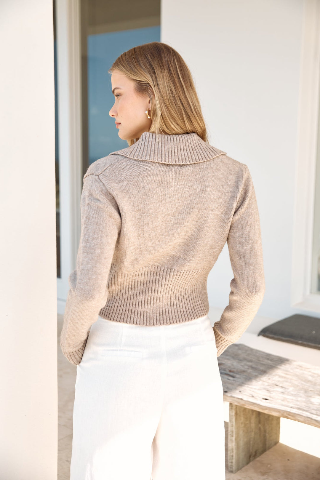 Chai Latte Knit Top Brown