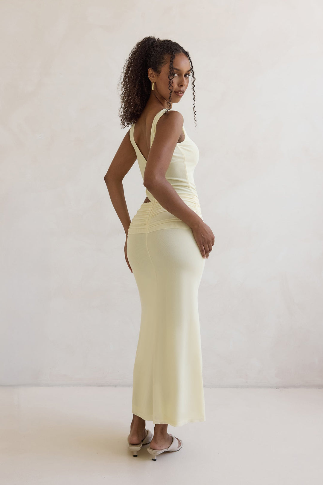 Over And Over Mesh Maxi Dress Yellow