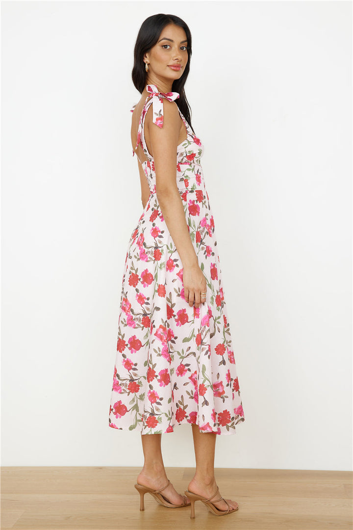 On The Roof Midi Dress Pink