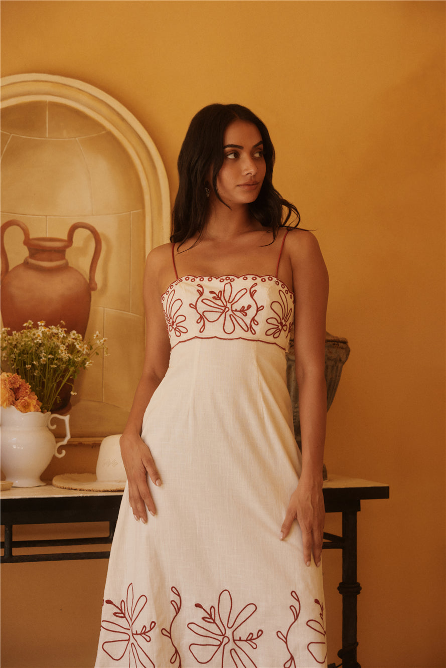 Soft Horizon Maxi Dress Beige