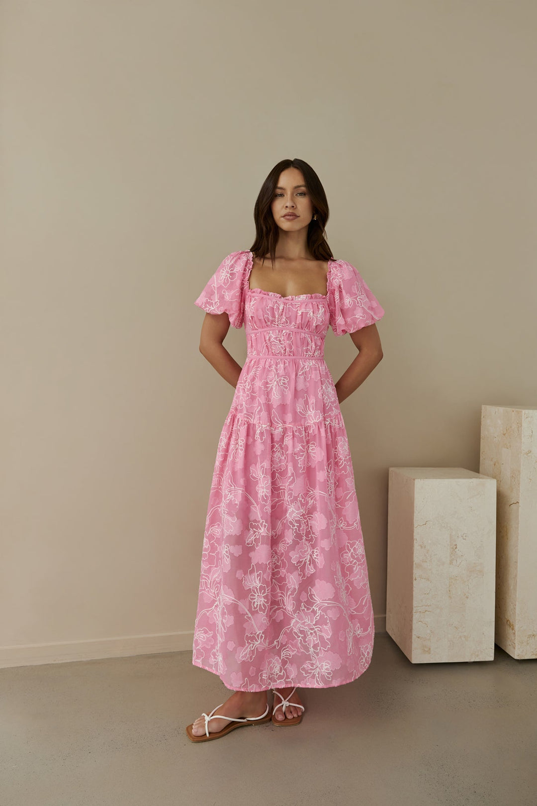 Step By Step Maxi Dress Pink