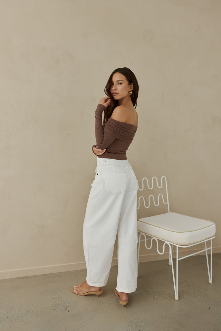 Destined For You Wide Pants White