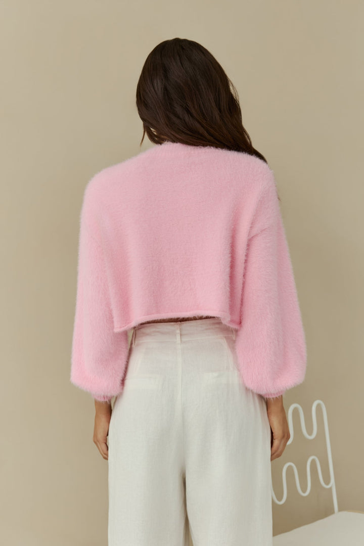 Cloud Nine Fluffy Cardigan Pink