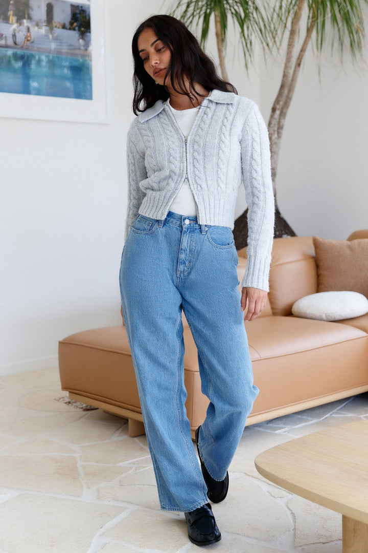 Winter Bliss Knit Cardigan Grey