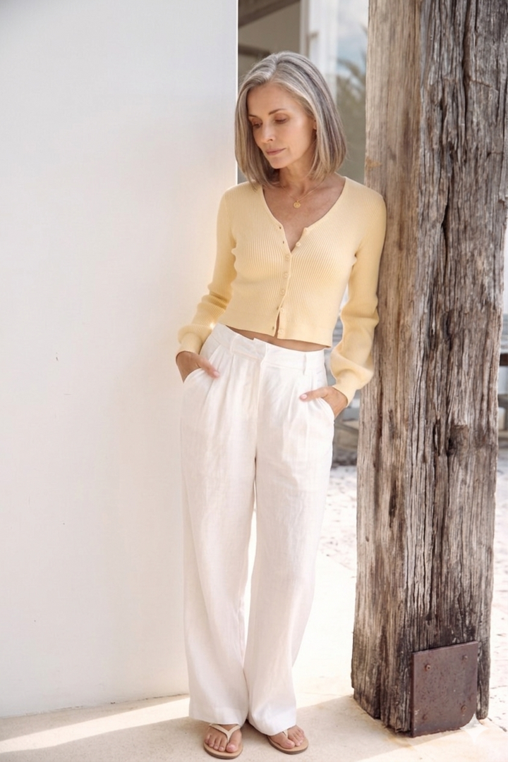 Soft Feel Fluffy Cardigan Yellow
