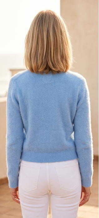 Cloud Nine Fluffy Cardigan Blue