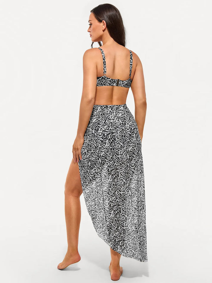 Bias Twist Mesh Sarong Coverup