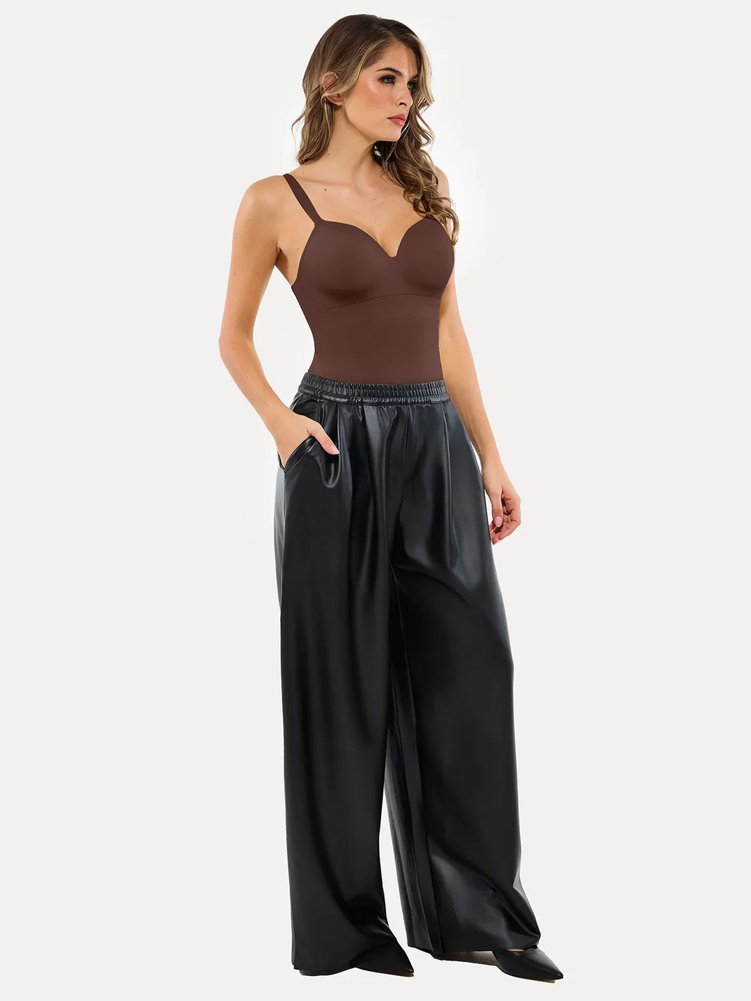 Seamless Built-in Bra All-in-One Push-Up Sculpting Cami Top